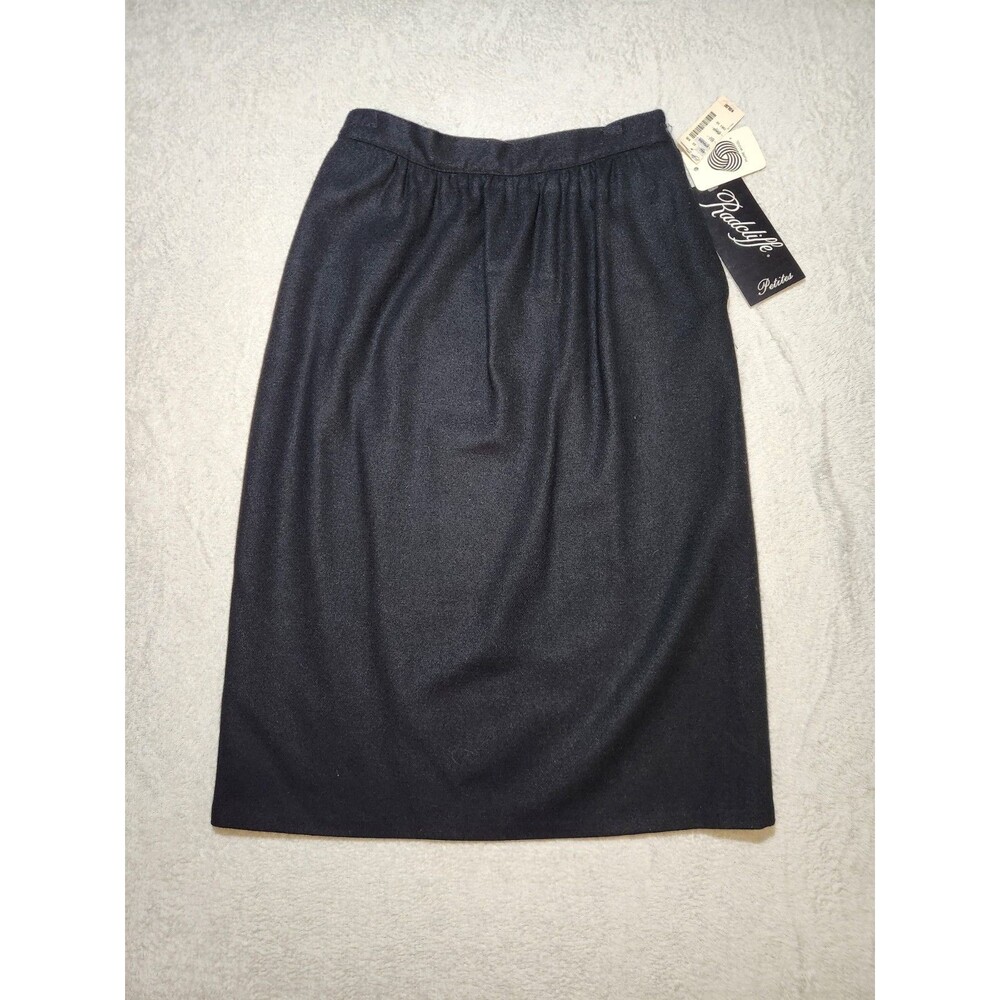 Radcliffe Vintage Wool Pencil Skirt size 10P Black New